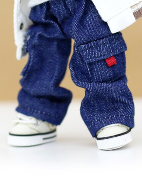 ob11娃衣长裤子现货molly字母工装日常娃裤gsc素体12bjd娃粘土人