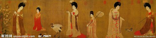 苏绣DIY套件 古代人物仕女系列 周昉簪花仕女图 100CM X30CM 包邮
