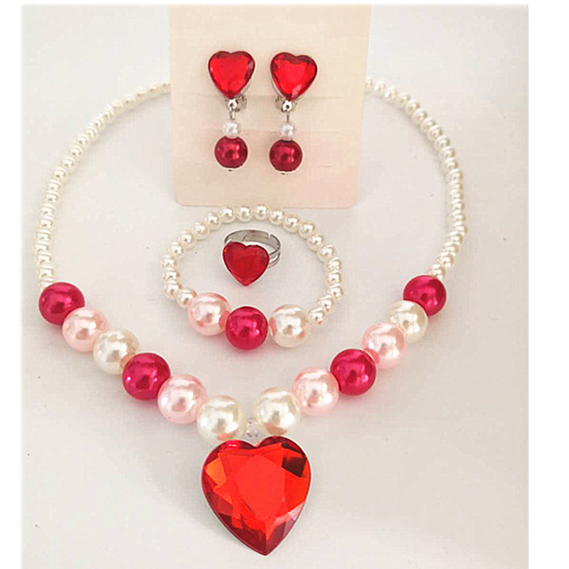 爱心宝石仿真钻石儿童女童宝宝项链手链首公主女孩饰品魔法苏菲亚