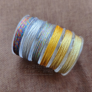 金丝银丝线3股6股线缠线绕手链DIY线抖音金扫把线流苏穗子红绳缠