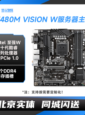 Gigabyte/技嘉 W480M VISION W主板LGA1200 10代CPU双网口 双M.2
