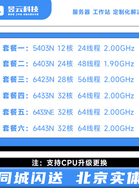 intel扩展4代至强处理器 5403N 6403N 6423N 6433N 6443N CPU