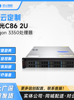 国产信创 海光Hygon 3350 3.0G 8核芯CPU 2U服务器 按需定制整机