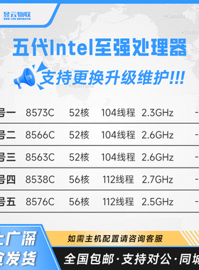 第5代Intel至强CPU 8573C 8566C 8563C 8538C 8576C 可定制整机