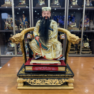 仿黑檀文椅神明龙椅神像底座加高佛像宝座叠椅连座贴椅木雕工艺