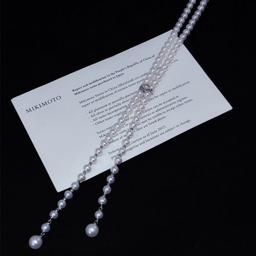 极强光天然淡水珍珠流苏长款项链