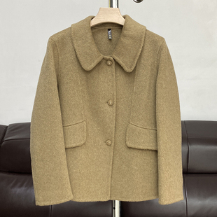短款羊毛大衣女时尚宽松双面羊绒呢子外套小个子百搭2025秋冬新款