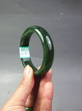 钱塘邮社   和田玉 碧玉 手镯 送证 内径55mm