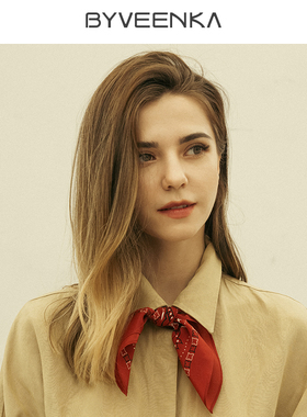 GOTAN经典bandana双绉真丝丝巾红色腰果花街拍街舞方巾头巾潮男女