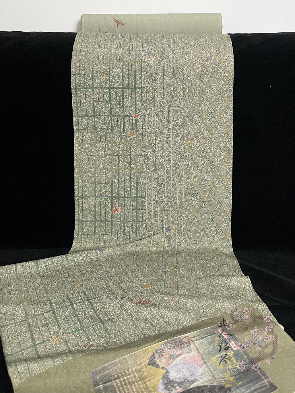 幽人梅谷|日本正绢小纹反物正娟布料真丝旗袍汉服口金娃衣面料