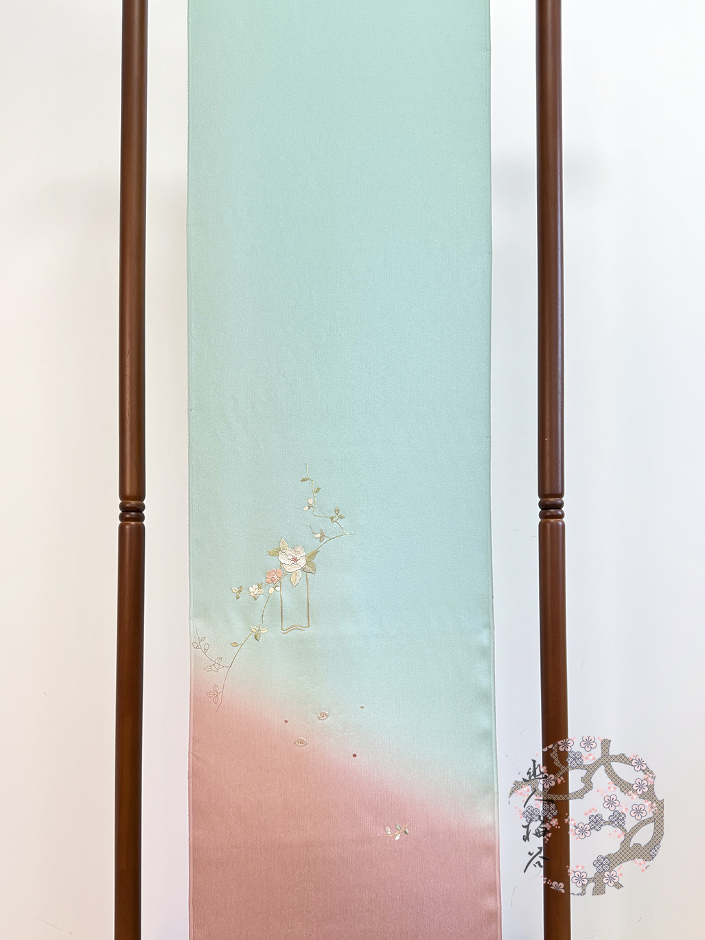 日本正绢反物卷布刺绣晕染付下正娟布料真丝旗袍汉服定制面料