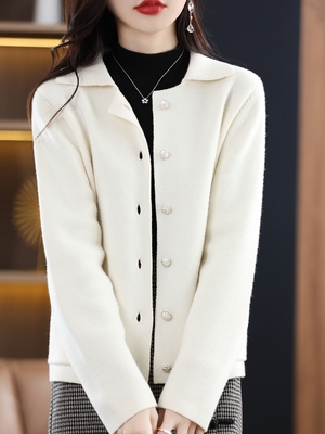 开衫翻领开衫特美相当好看