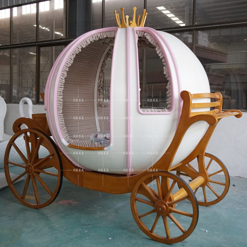 别墅实木雕花高端设计欧式奢华公主床法式女孩原木安全马车儿童床