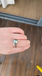 0090天然海水大溪地珍珠戒指（点位10.1-11.4巴洛克）