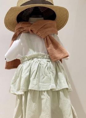 日本代G全棉柔软吊带裙quoti use fith吊带可脱卸做半裙两穿