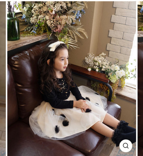 出口日本原单高端外贸rora女童秋冬新款公主蕾丝礼服纱裙手工剪裁