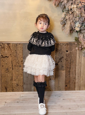 出口日本原单Rora贵牌蕾丝花边篷篷裙裙裤甜美公主裙