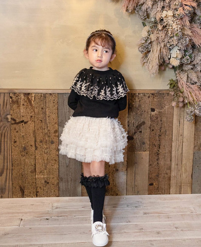 出口日本原单Rora贵牌蕾丝花边篷篷裙裙裤甜美公主裙