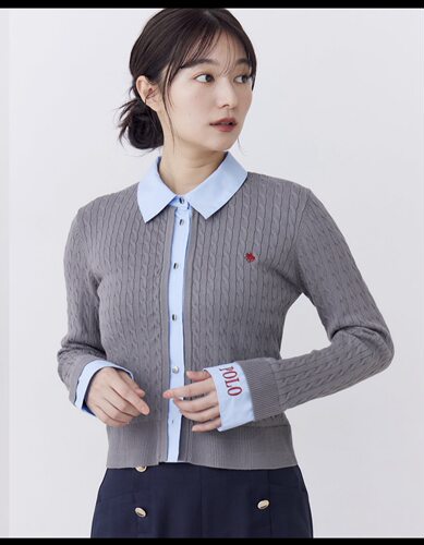 日单小马标刺绣POLO领百搭休闲短袖半袖女针织衫Tonal预
