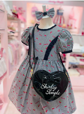 公主牌 ST 樱桃格子印花女童连衣裙 shirley temple 甜美可爱设计