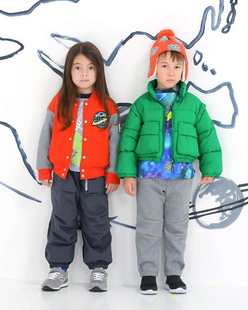 出口日本原单Hakka薄棉宇宙星球飞行员茄克外套棉服男女童中性款