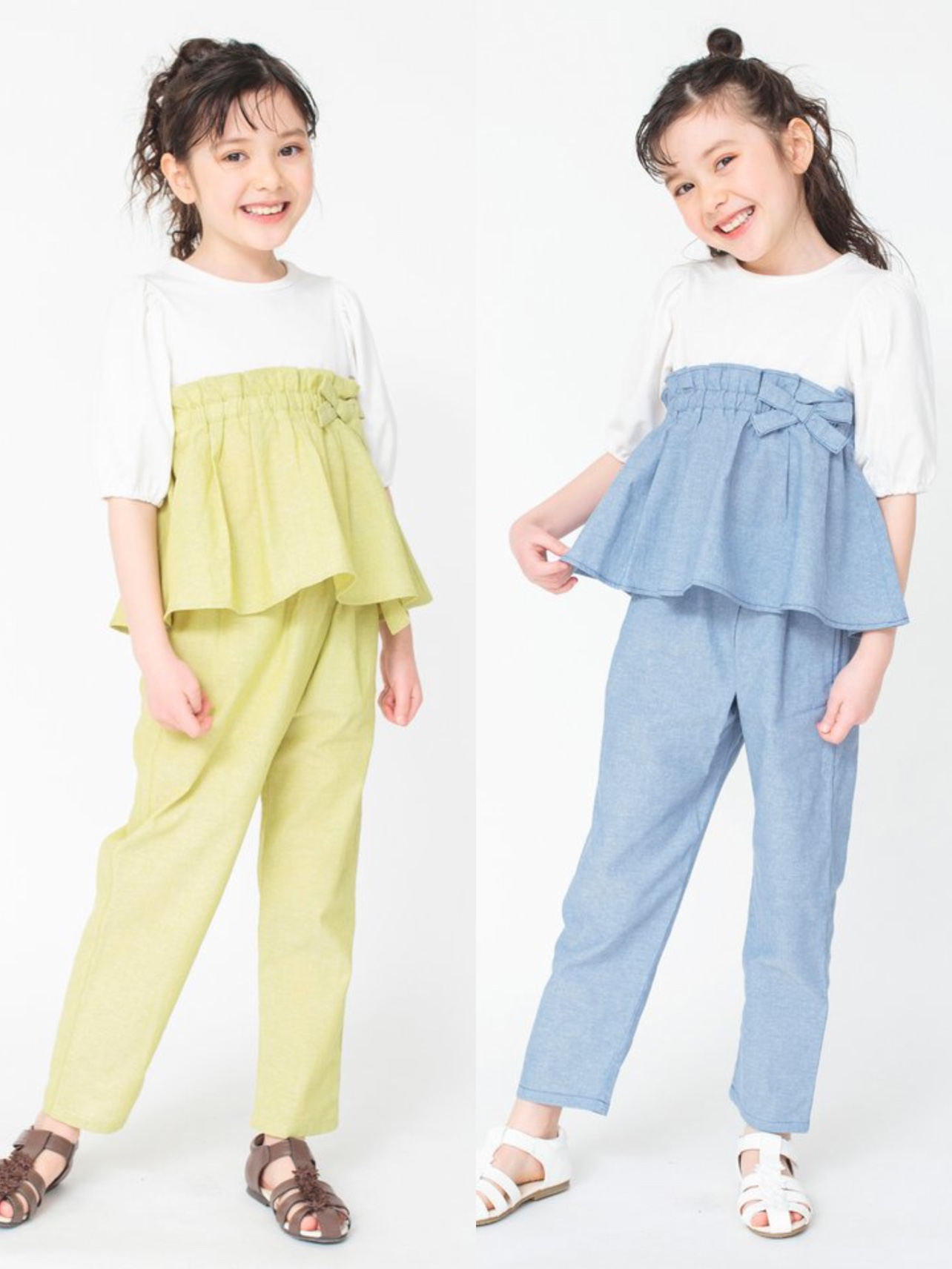 原单branshes 清爽棉二件套装七分袖T恤九分裤