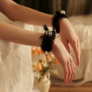 今夕何夕手环脚环女蕾丝边铃铛足链经预习脚铐腿链手铐情感趣味