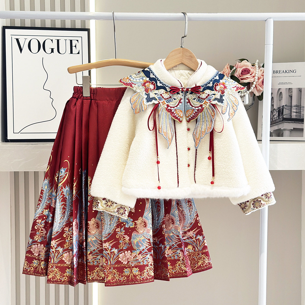 女童马面裙套装2025冬季儿童加绒云肩新年装中大童女孩拜年服套装,童装/婴儿装/亲子装,连衣裙,淘宝优惠券,粉丝福利购,淘宝优惠卷