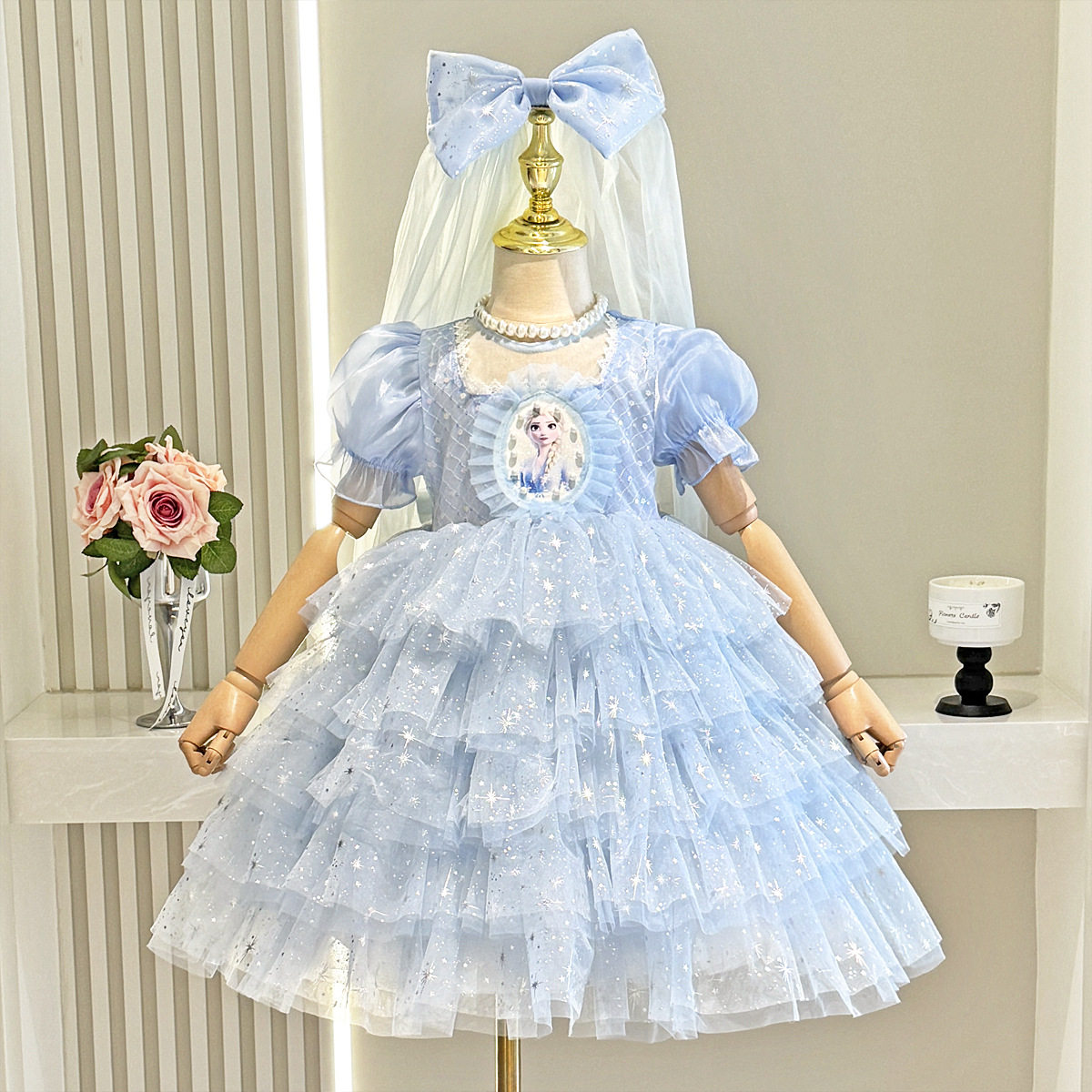 女童夏季公主裙2026新儿童超仙网纱蛋糕裙女宝生日礼服洋气连衣裙