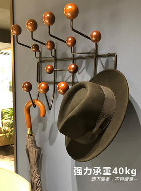 北欧Eames hang it all伊姆斯糖果挂钩衣架衣帽架实木衣帽钩