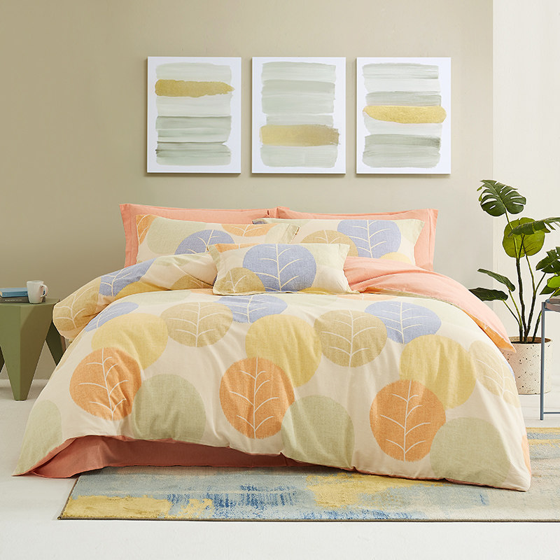 阿思家保暖全棉四件套简约