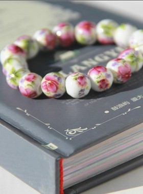 编织串珠陶瓷云南饰品森女系手链