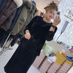 女装 5406芮娜依莲春款 加大码 遮肉显瘦洋气女人味高级感气质衫 新品