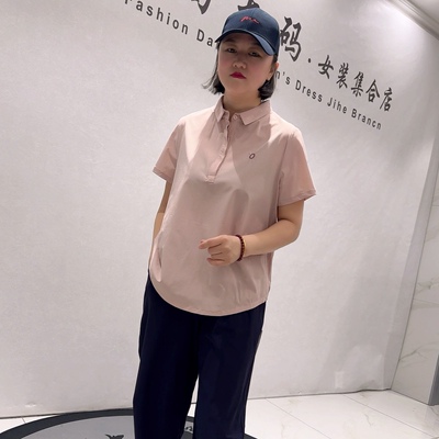 26357天骄一生水初夏新品速干面料蛋形减龄休闲polo衫加大码女装