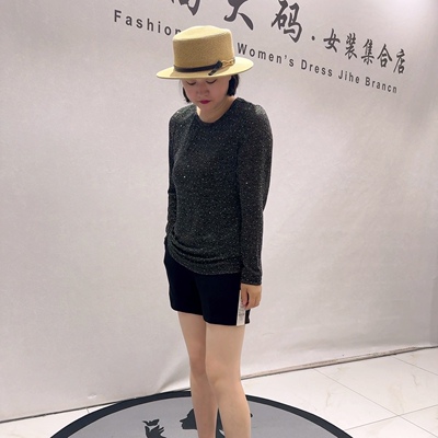 6300女权贵族初秋新品时尚满钻洋气百搭长袖上衣打底衫加大码女装