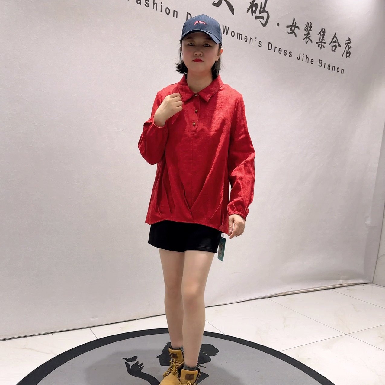 2073蓝鲸之吻年货春款新品前短后长设计感亚麻面料减龄衫加大码,女装/女士精品,大码内搭,淘宝优惠券,粉丝福利购,淘宝优惠卷