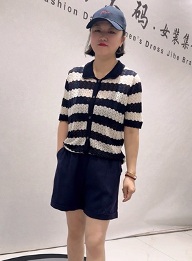 3330女权贵族初夏新品镂空设计女人味休闲针织上衣开衫加大码女装