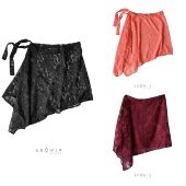 打底裤 遮屁帘叠穿黑色蕾丝刺绣网纱裙帘沙滩罩裙系带外搭半身裙