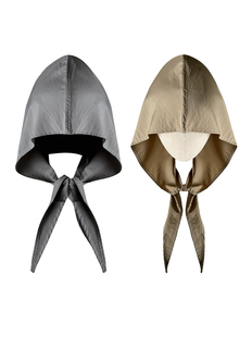 连帽头巾假领子外搭披肩配饰百搭纯色高级感头巾帽假领遮阳防晒帽