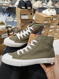 Rockfish帆布鞋 休闲板鞋 潮流百搭学生运动鞋 微瑕疵 女高帮小白鞋