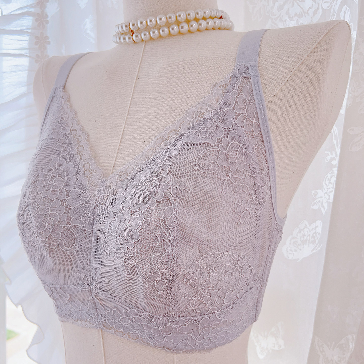 纯棉全罩杯无钢圈内衣调整型文胸