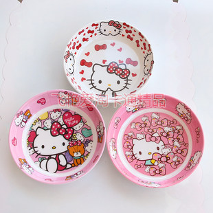Hello kitty, мультяшная детская пластиковая посуда