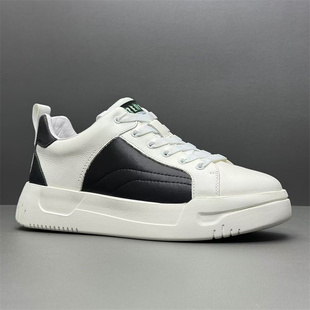 头层牛皮运动休闲板鞋 商场撤柜真皮捡漏特价 清仓超轻厚底增高男鞋