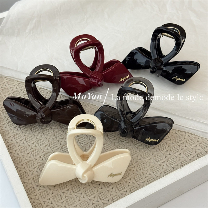 韩版气质百搭PC蝴蝶结抓夹女高级感字母标鲨鱼夹后脑勺发夹盘发抓,饰品/流行首饰/时尚饰品新,发饰,淘宝优惠券,粉丝福利购,淘宝优惠卷