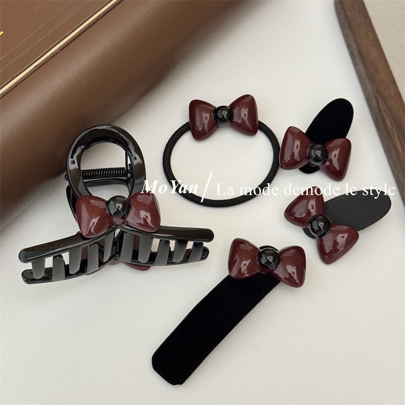 安可拉红蝴蝶结发夹韩版网红抓夹中号简约气质发抓高弹力发绳夹子,饰品/流行首饰/时尚饰品新,发饰,淘宝优惠券,粉丝福利购,淘宝优惠卷
