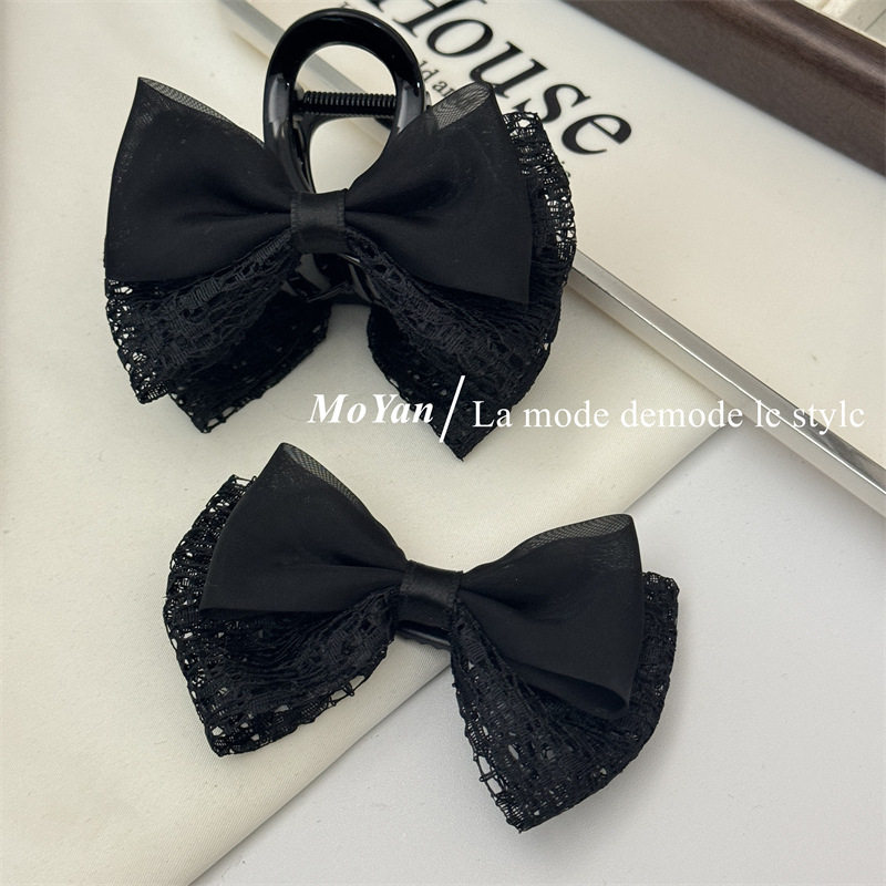 韩版网纱双拼蕾丝蝴蝶结抓夹在逃公主发夹网红气质后脑勺发抓发卡,饰品/流行首饰/时尚饰品新,发饰,淘宝优惠券,粉丝福利购,淘宝优惠卷