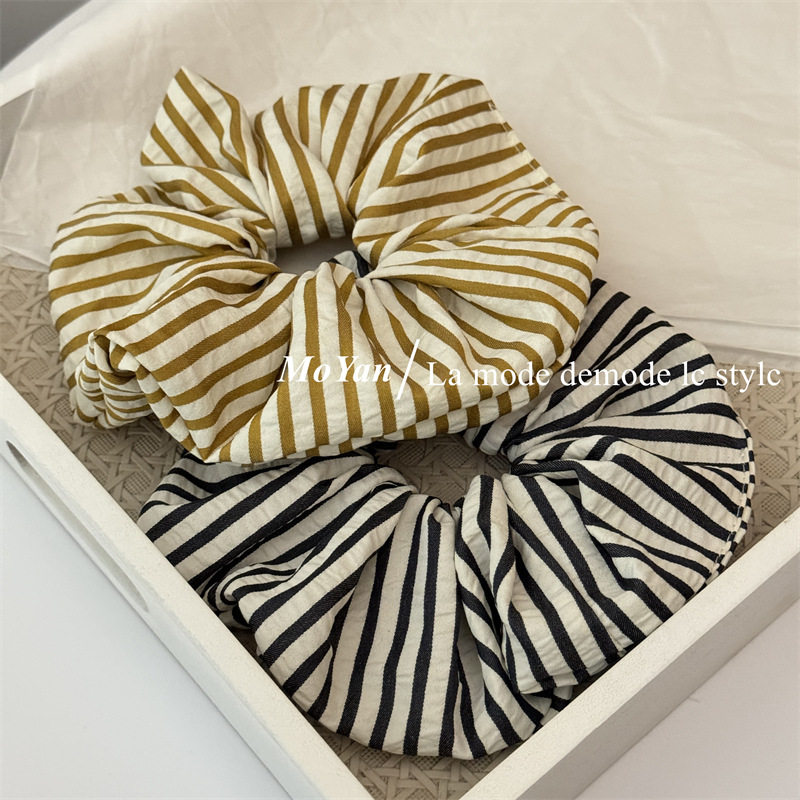 日韩简约条纹布艺大肠发圈森系百搭马尾发绳复古气质扎头绳绑头花,饰品/流行首饰/时尚饰品新,发饰,淘宝优惠券,粉丝福利购,淘宝优惠卷