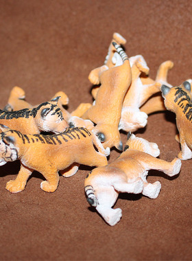 思乐schleich 野生动物模型玩具沙具摆件 老虎幼崽白模 DIY上色