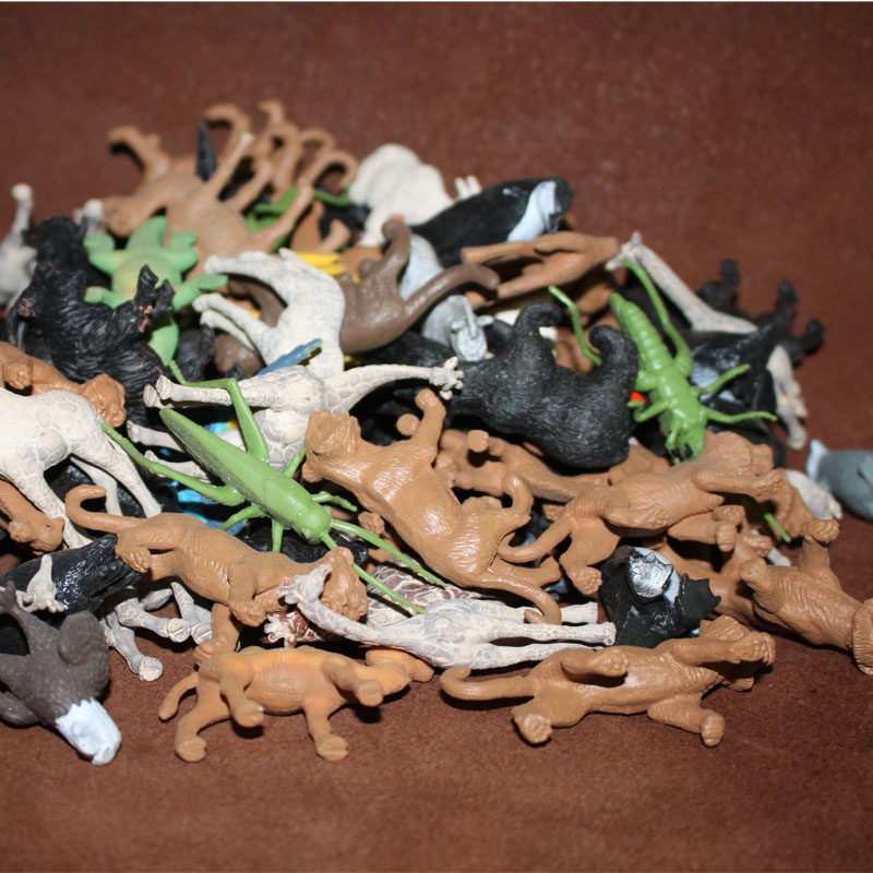 safari 仿真野生动物模型  大象 斑马 犀牛 猩猩 豹子未上色白模