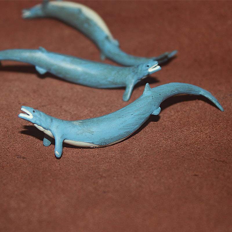 safari 儿童认知仿真远古海栖爬行动物模型玩具 三叠纪 龙王鲸